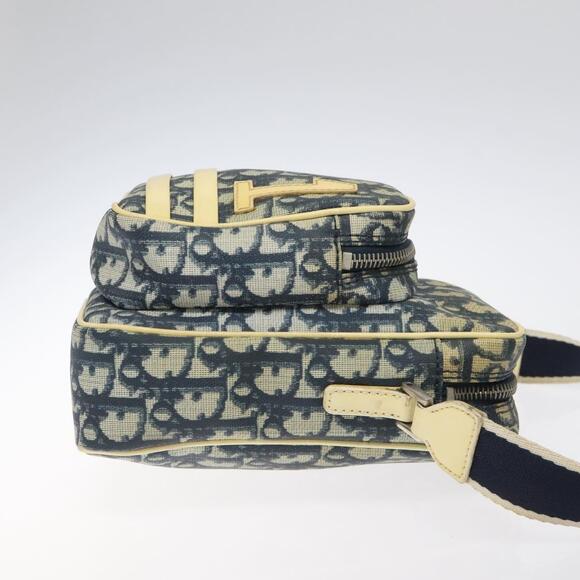 DIOR Trotter Canvas Shoulder Bag Navy Gold - Picture 4 of 16